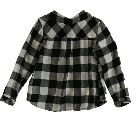 Old Navy Soft Flannel White and Black Buffalo Plaid 4T - Picture 8 of 8